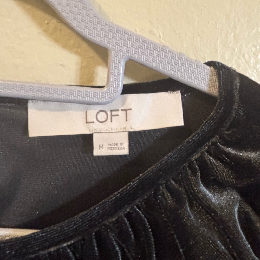 LOFT Ruched Velvet Top - Picture 4 of 8
